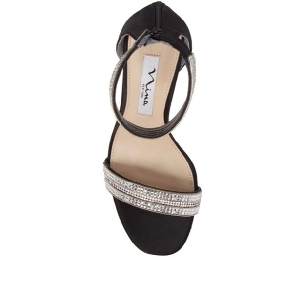 Nina Aubrie Ankle Strap Black Sandal Sz 9M, NIB - Picture 5 of 7